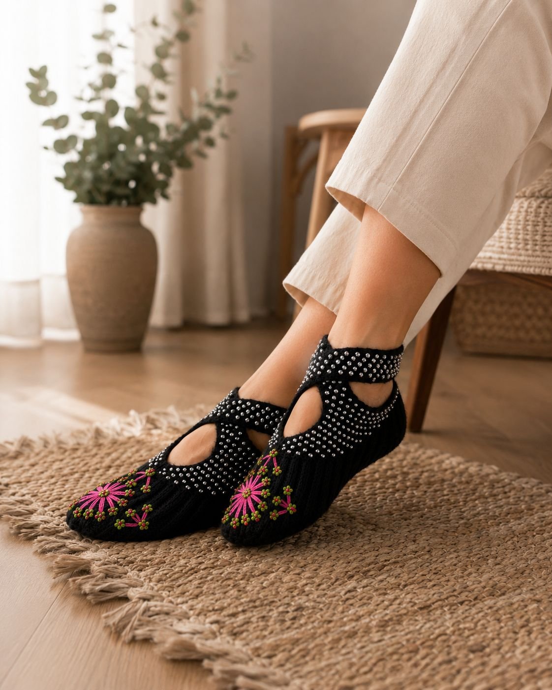 Duduş Handmade el örgüsü patik