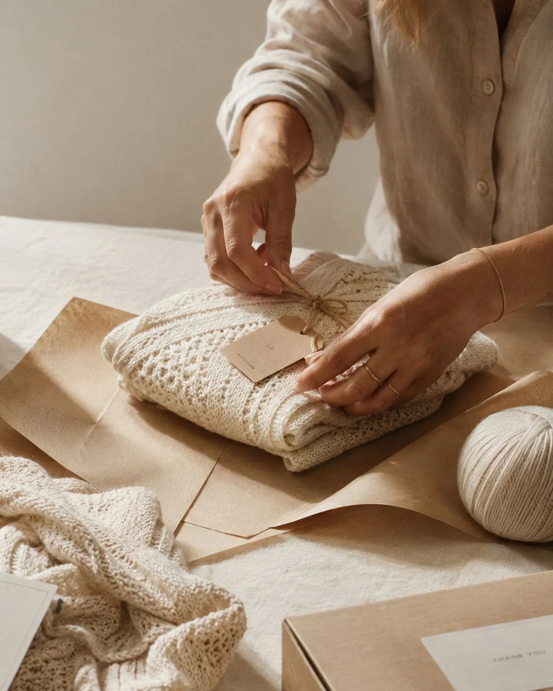 Duduş Handmade el örgüsü ürün paketleme detayı