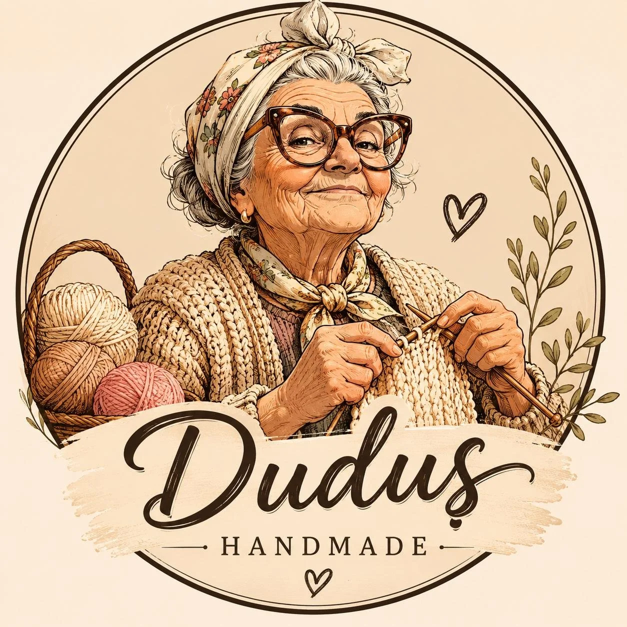 Dudus Handmade anne eliyle örgü logo görseli