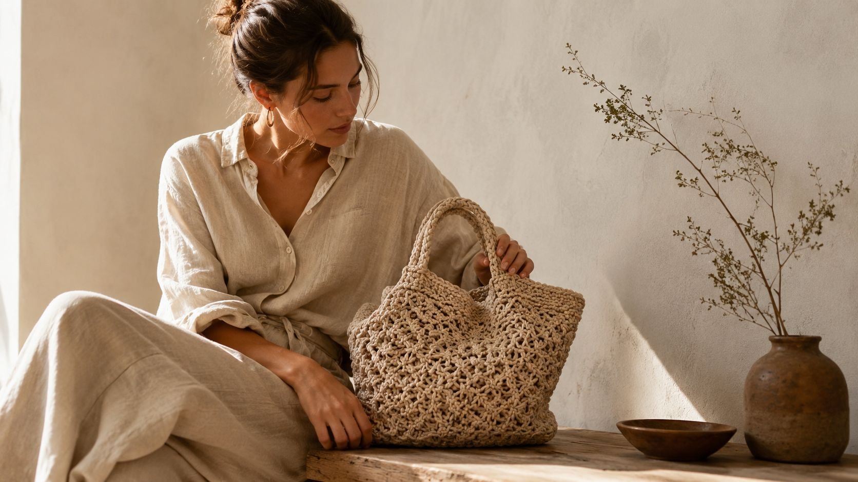 El örgüsü çanta aksesuarları Dudus Handmade