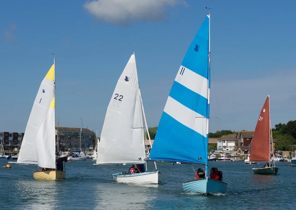Bembridge Swans sailing in the harbour