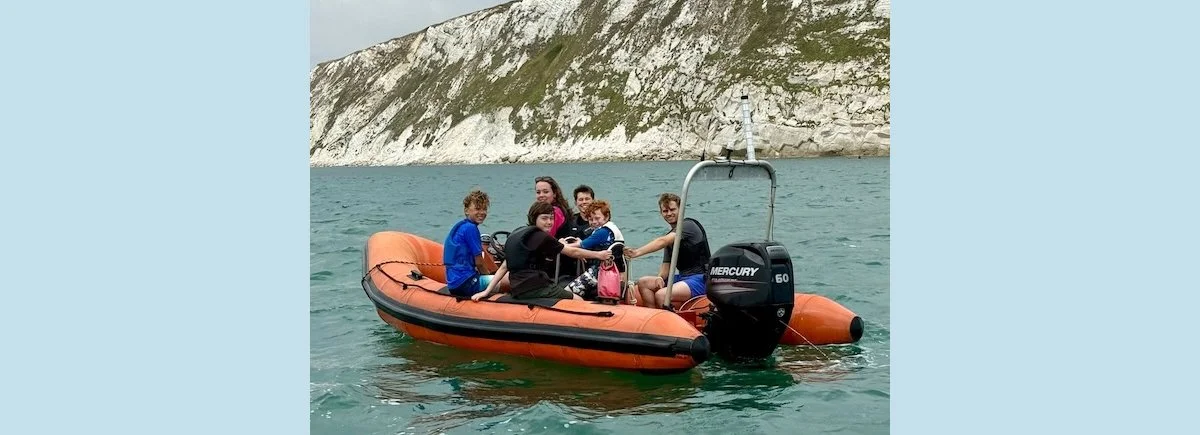 Cadets on a Rib Safari to Whitecliff Bay