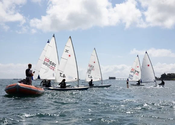 Training under way outside Bembridge Harbour