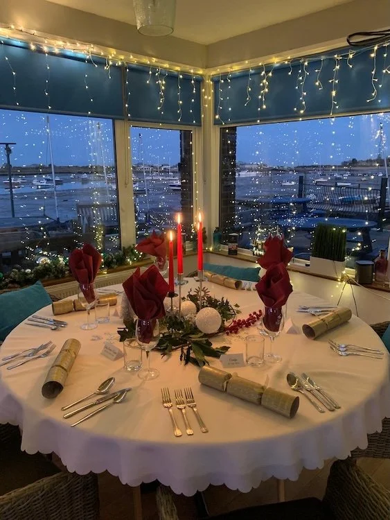 Dining in the Brading Haven Yacht Club