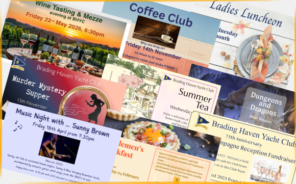 Social activities and events throughout the year at BHYC