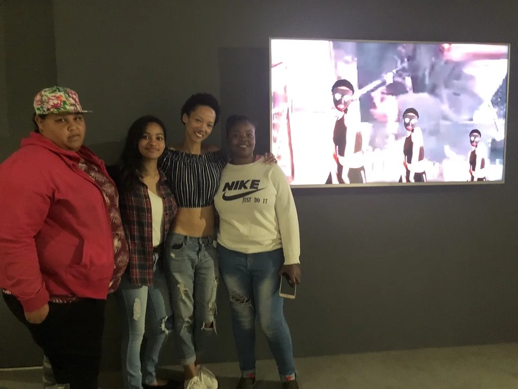 Cedar High School Mitchells Plain, Student Screen Take-Over in the Main Complaint Exhibition. Workshop with Francois Knoetze and Joseph Coetzee. Curated by Michaela Limberis, Zeitz MOCAA