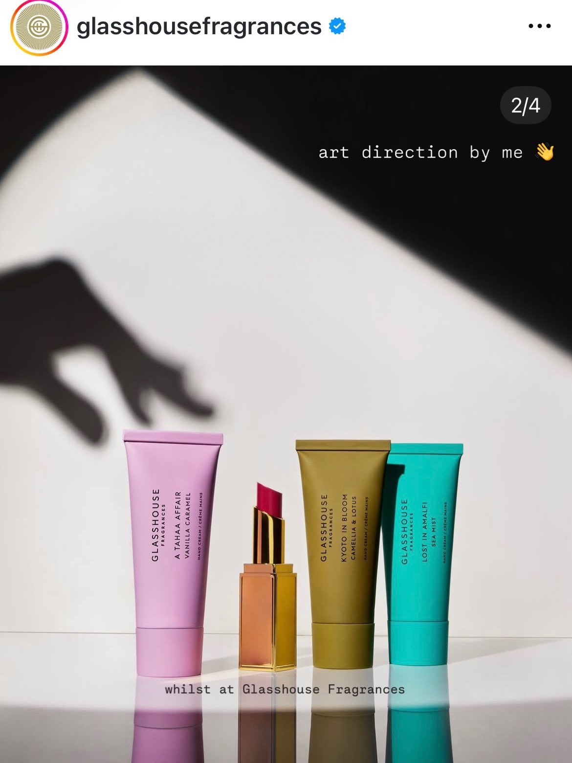 Art Directing shoots when I worked for @glasshousefragrances as a Graphic Designer 👩&zwj;💻 Nice to not always hiding behind the mac 🍎 From moodboards, concepts, intricate shot lists and on set challenges it&rsquo;s a real eye opener to see all the