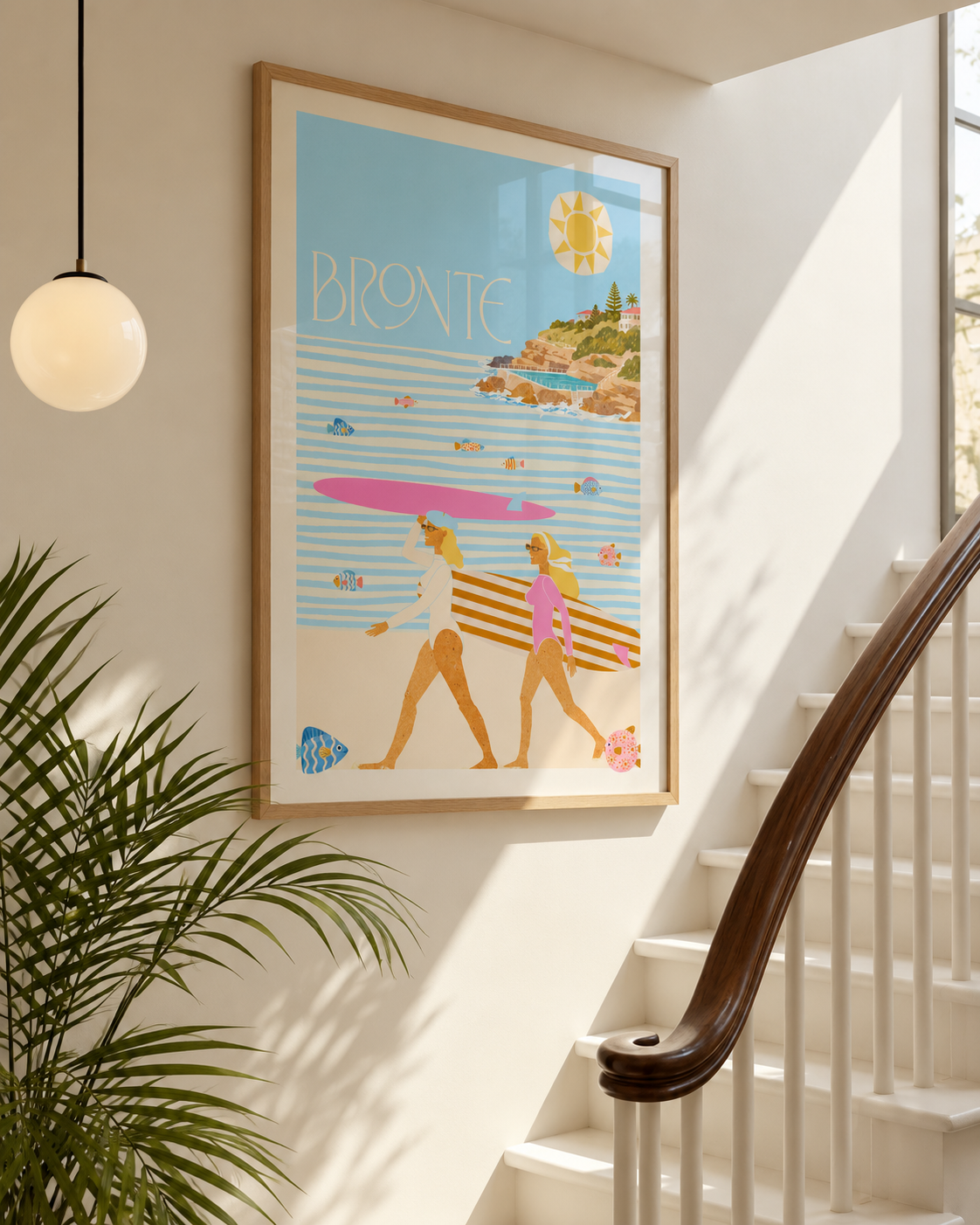Sunlit Stairwell with Bronte Poster.png