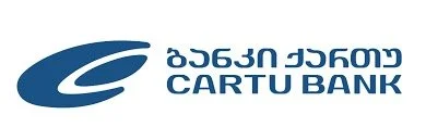 Cartu Bank logo with Georgian and English text