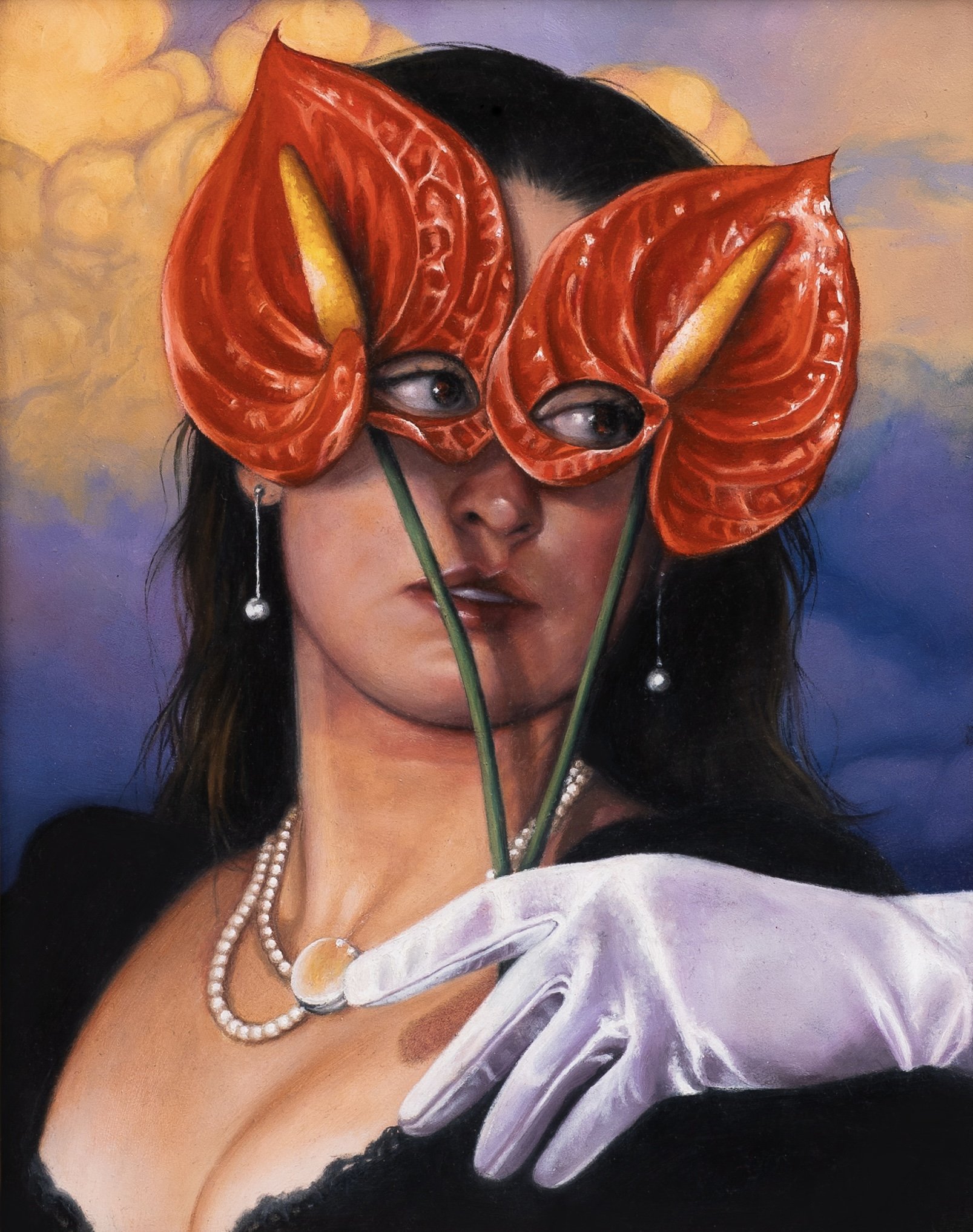 To Have the Eyes of the Girl That I Won't Forget, 2024, Oil on masonite, 25.4 x 20.4cm 