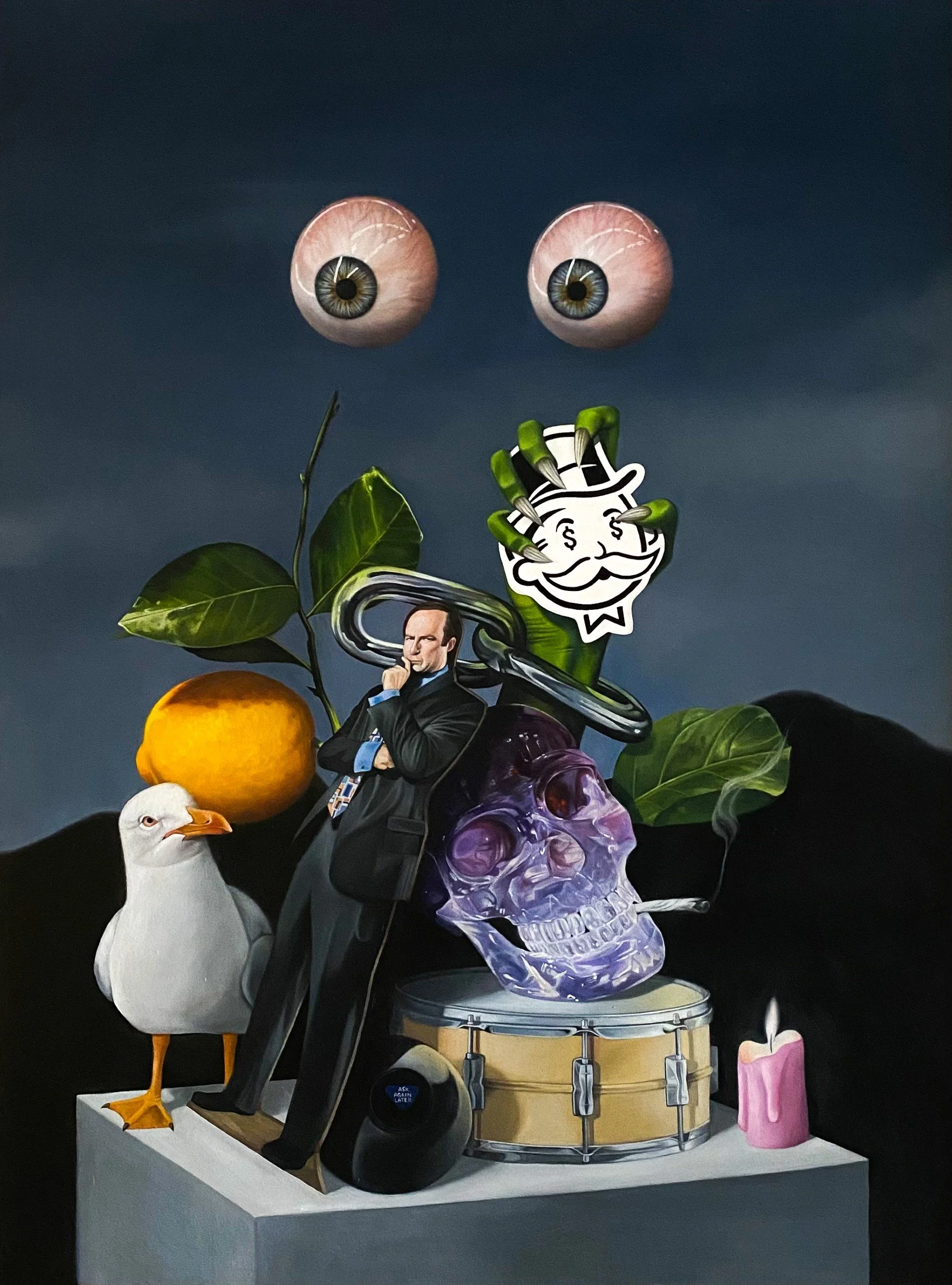 It's All Good Man, 2024, Oil on wooden panel, 101 x 76cm
