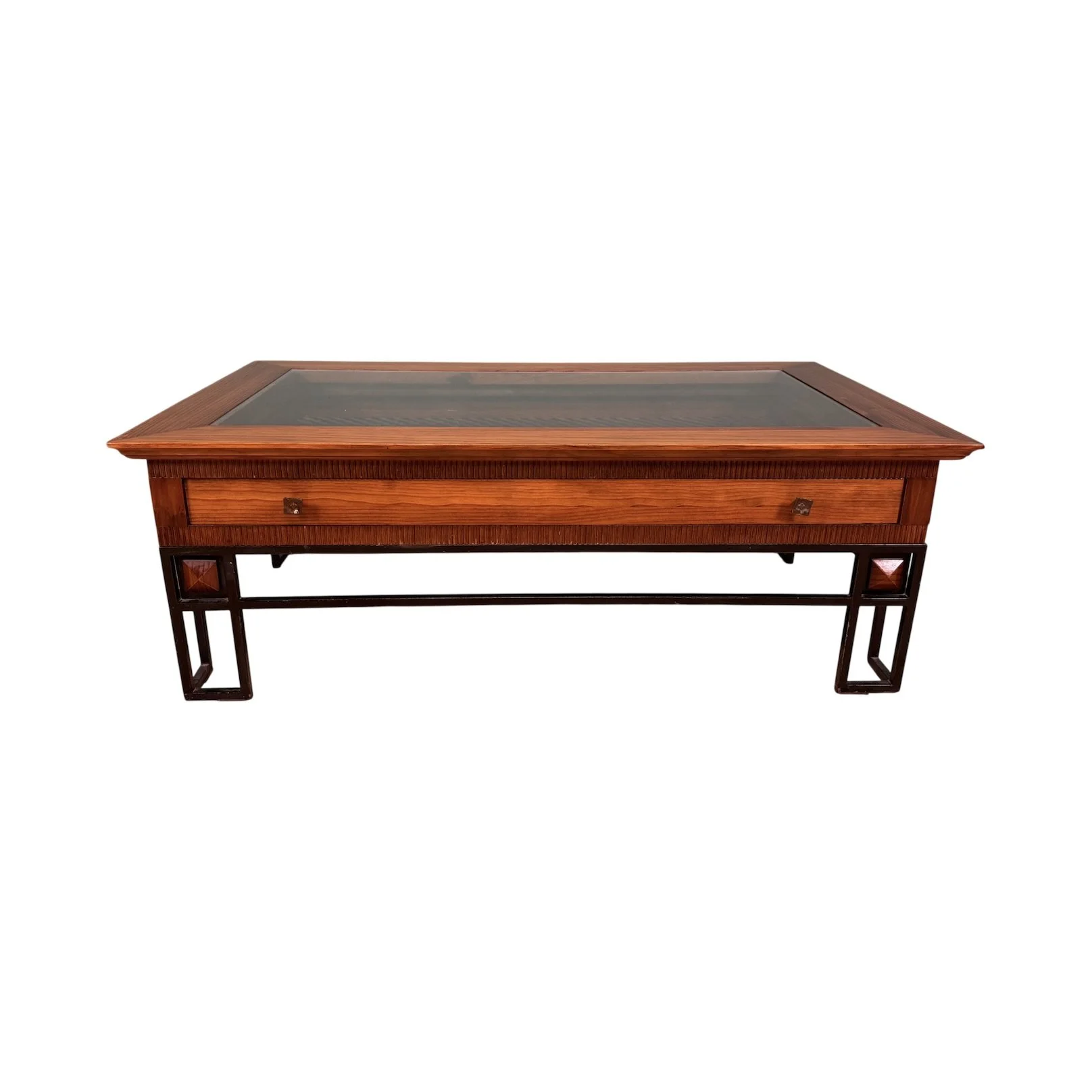 Rustic Wood and Metal Coffee Table