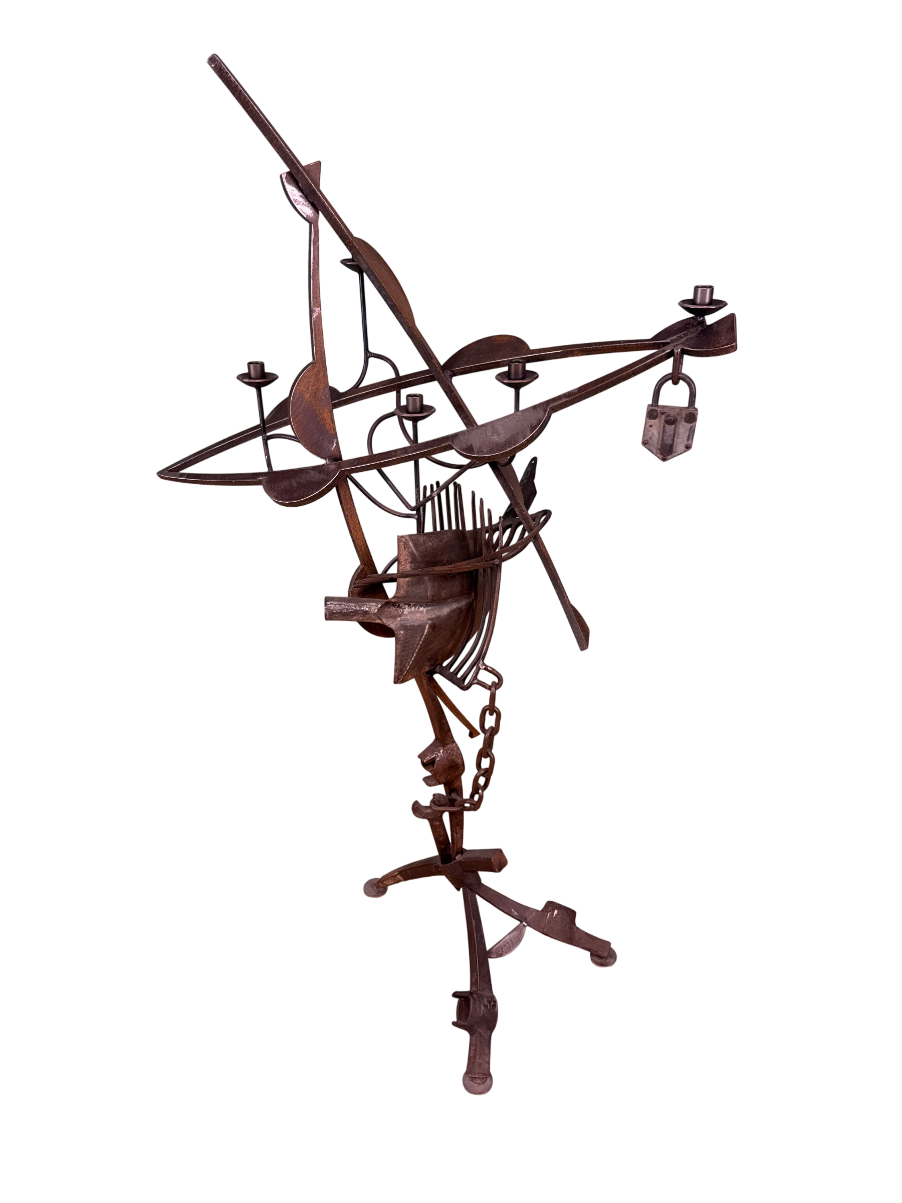 Modern Brutalist Metal Sculpture by Schwarz