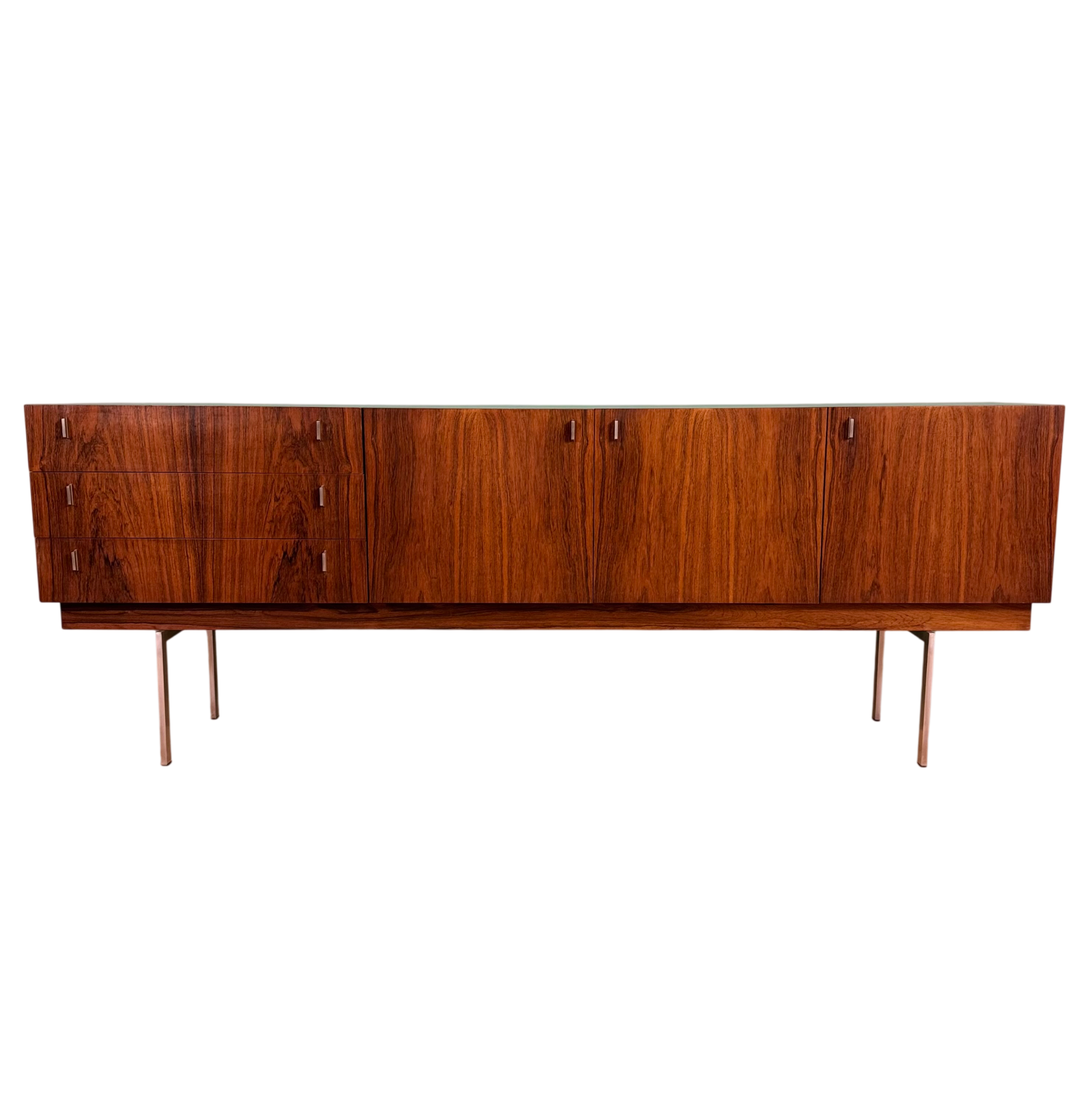 Architectural Rosewood & Metal Sideboard by Humelfa, 1960's
