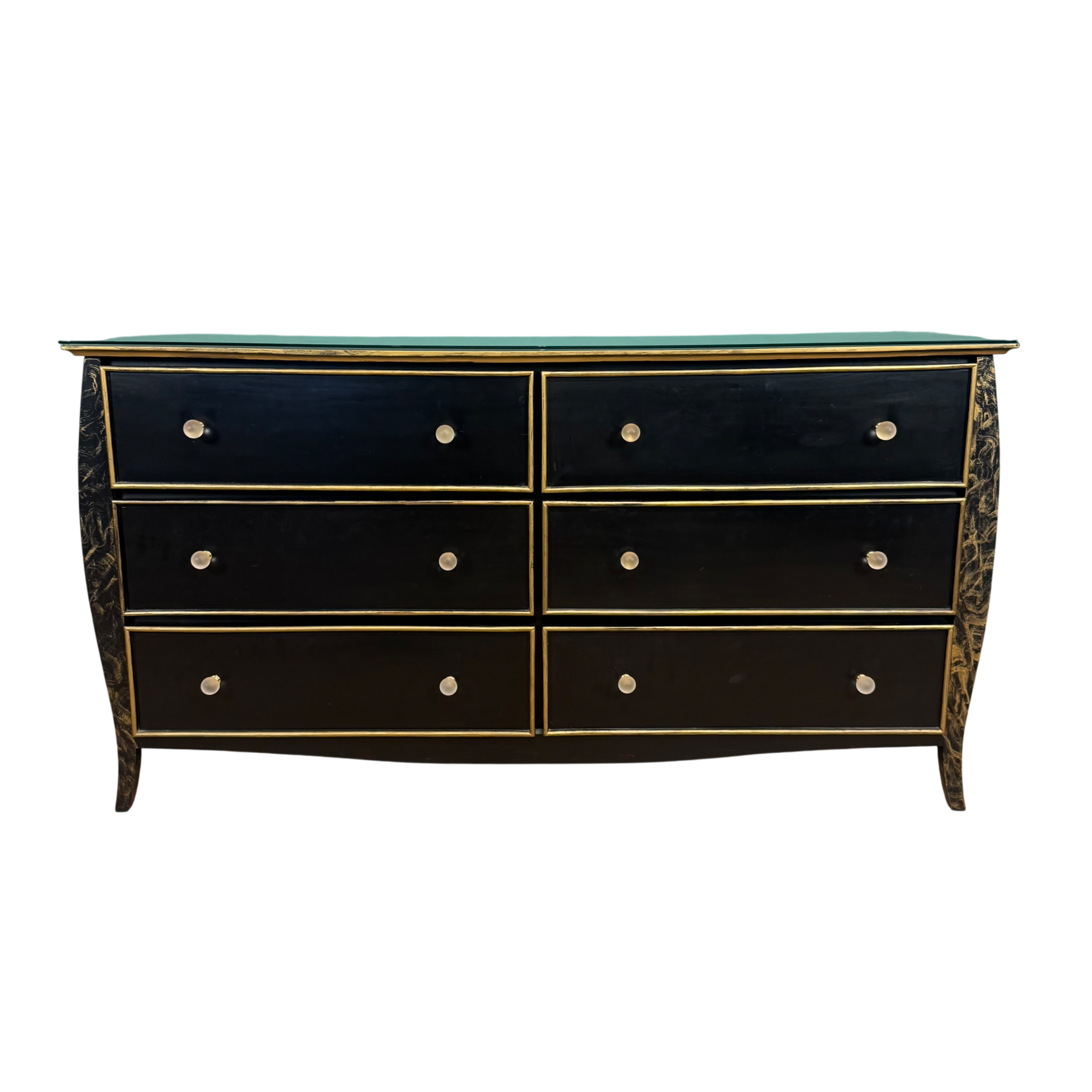 French Art Deco Wooden Dresser in the Manner of Dorothy Draper