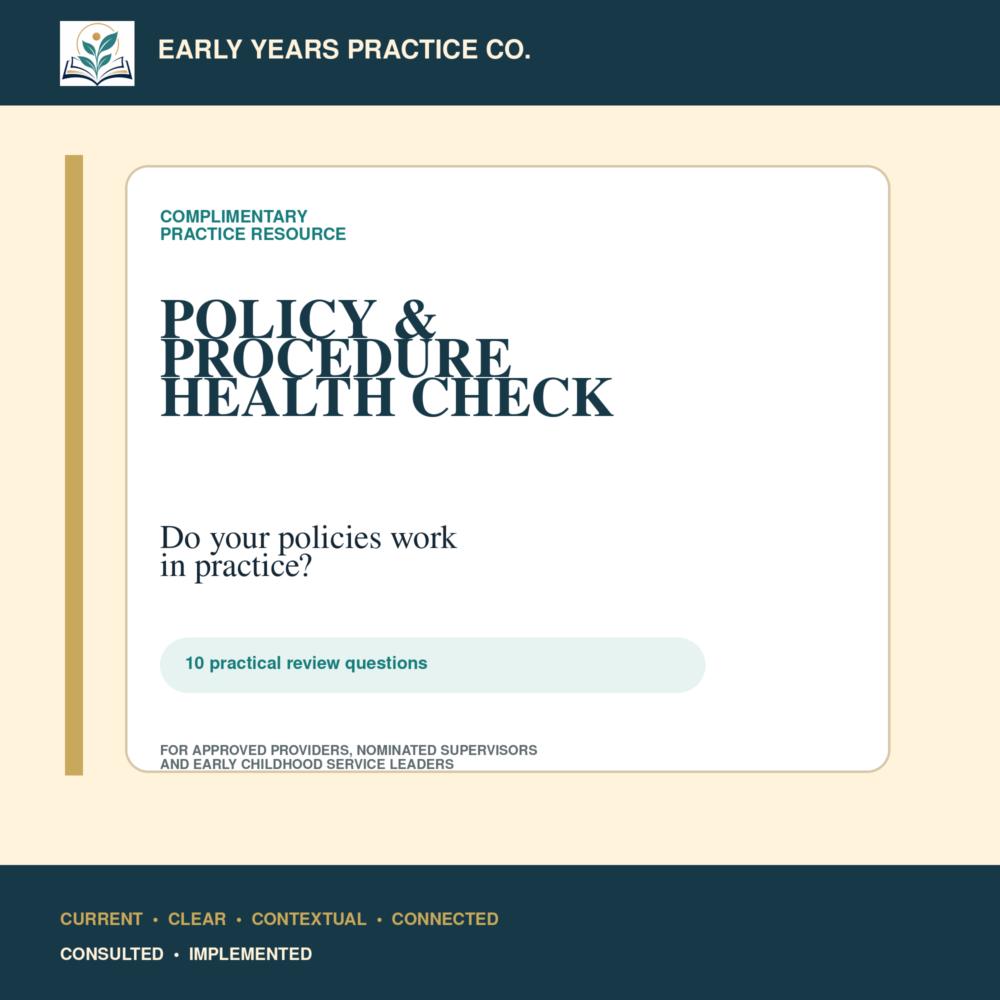 Free Policy & Procedure Health Check