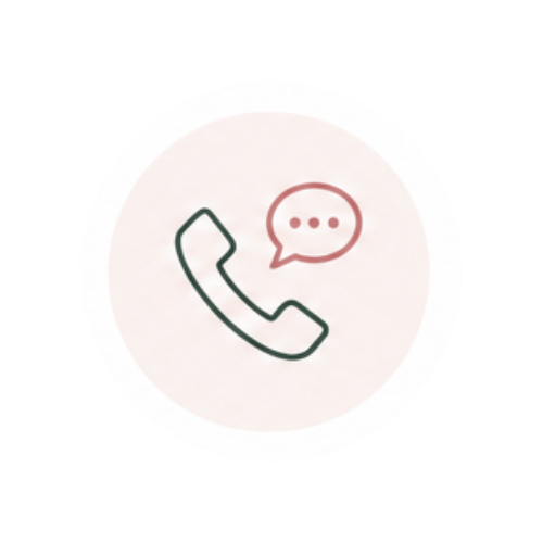 Phone icon with speech bubble indicating a call or message notification