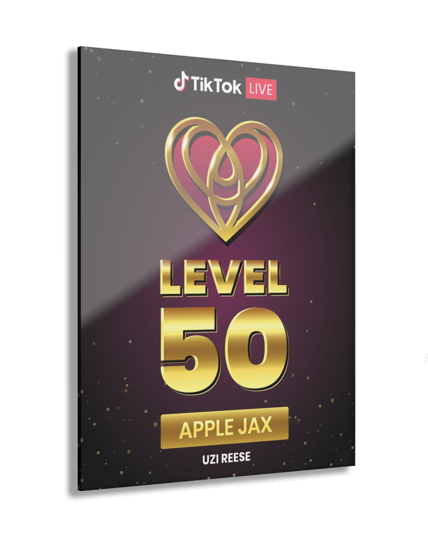 11"x14" Personalized Heart Level 50 Award Plaque
