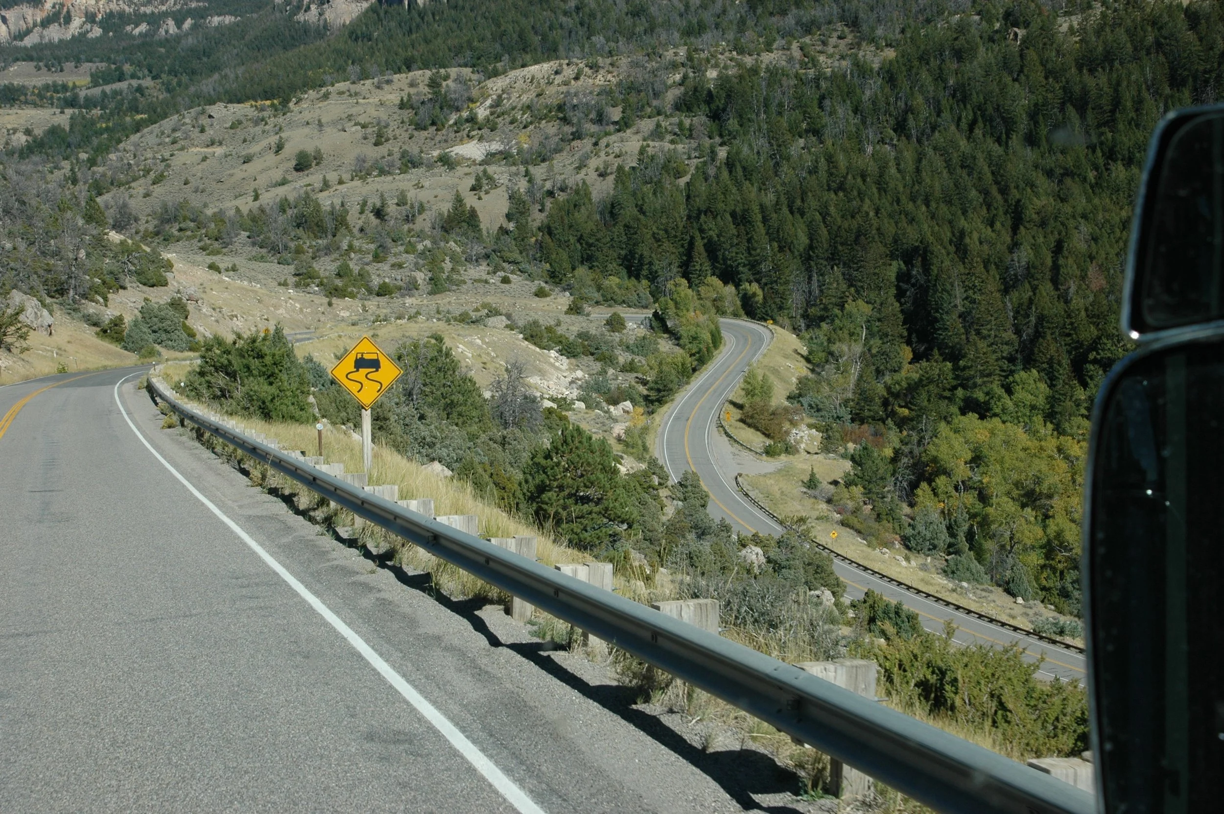 Descending the Powder River Pass. 