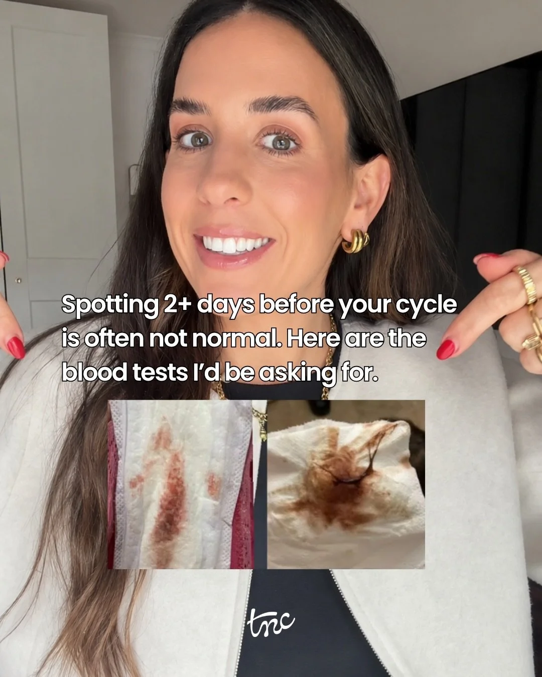 STOP calling it "just spotting." 👏

If you're spotting for **2+ days before your period**, your body might be trying to tell you something.

It doesn't automatically mean something is wrong...
But it *does* deserve more than "that's n