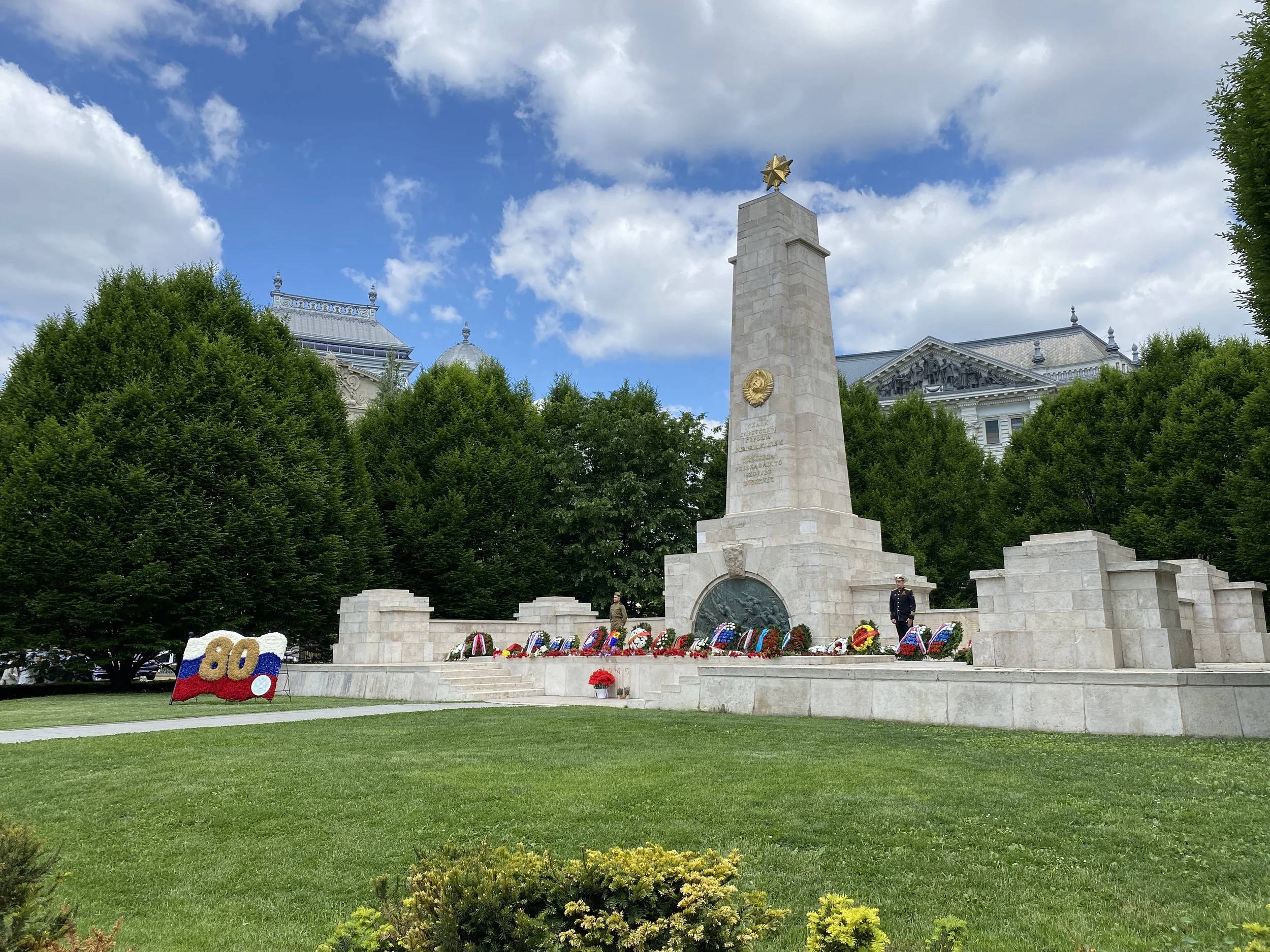 Red Army Monument on Liberty Square in Budapest, Hungary