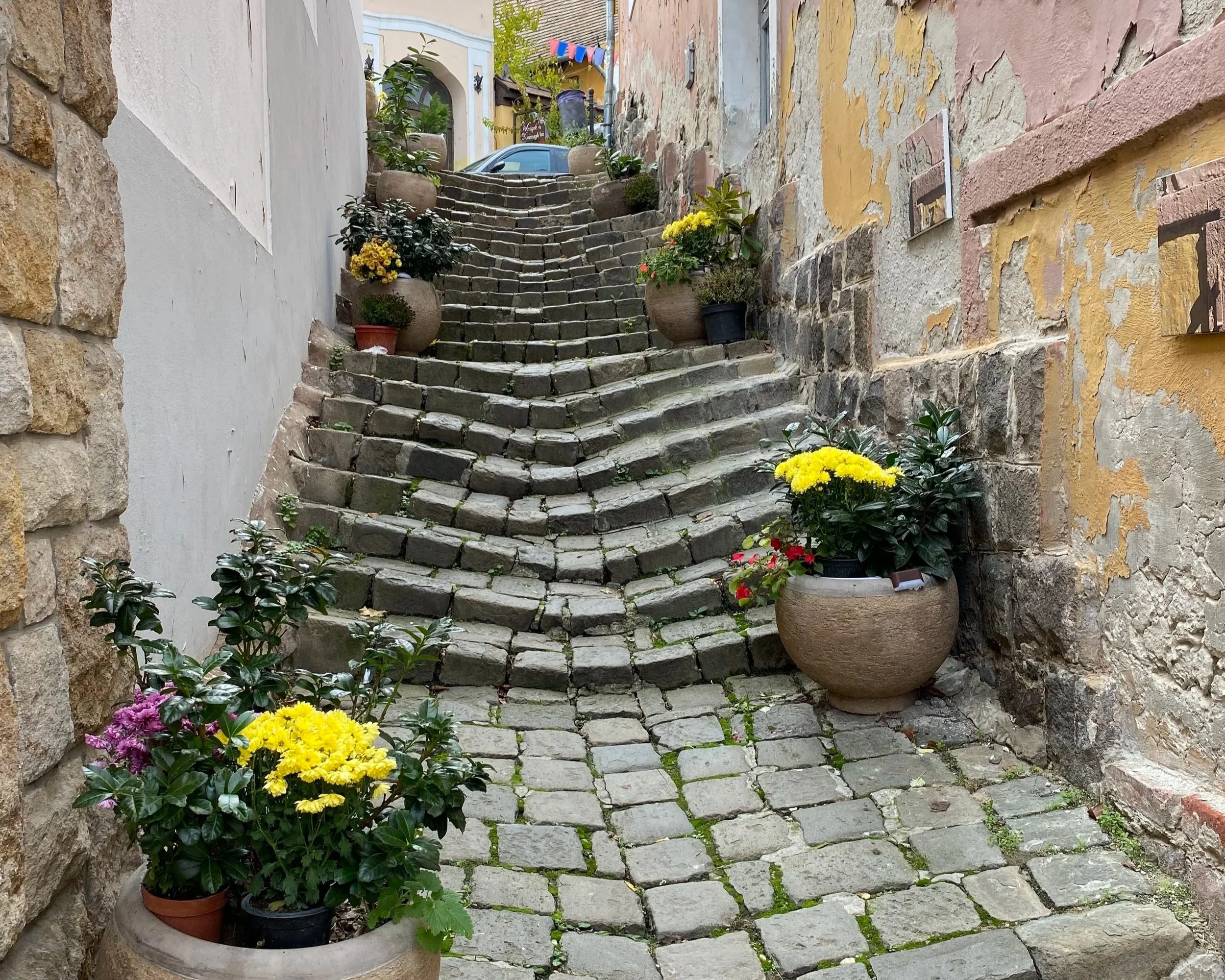 Old stairs in the  old town of Szentendre