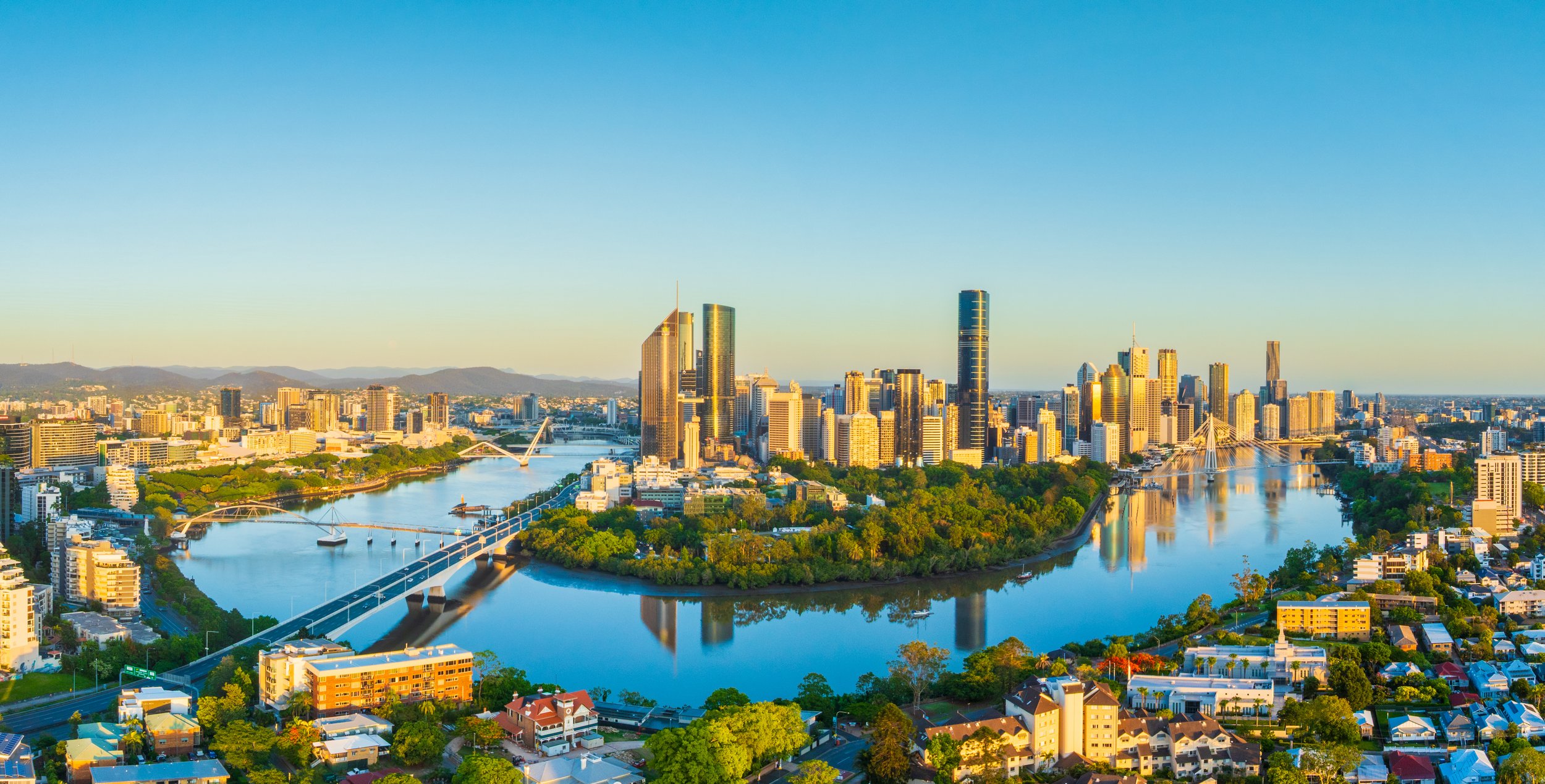 Brisbane river and city development