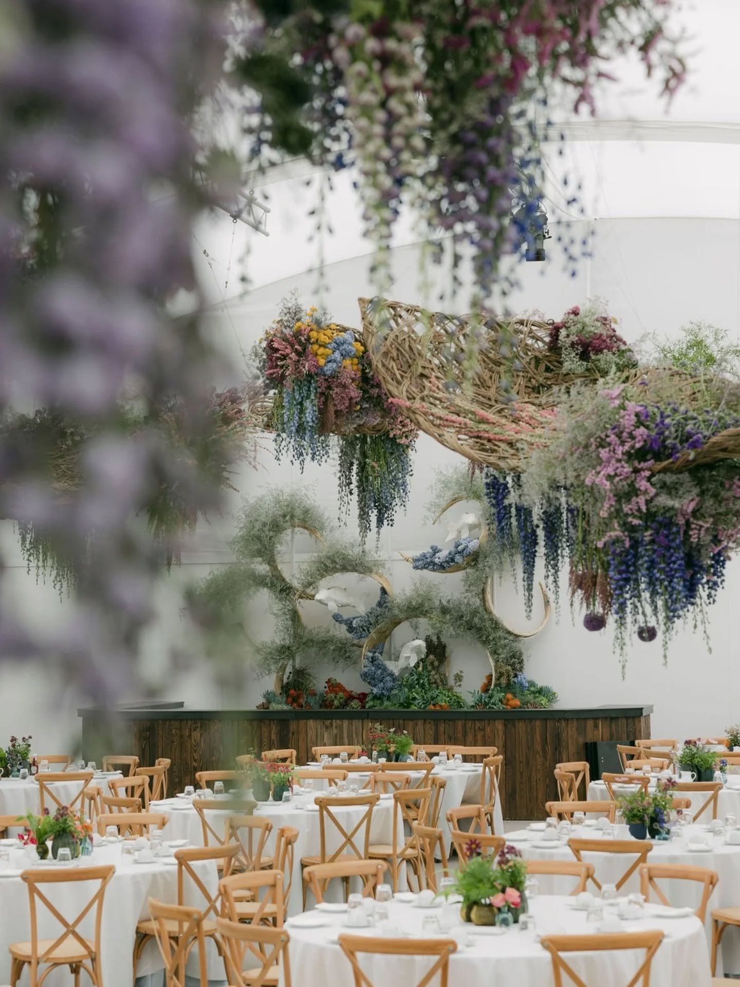 RHS CHELSEA FLOWER SHOW 

If you were dining in the Ranelagh Restaurant @the_rhs Chelsea Flower Show this week, you might have noticed our gorgeous ceiling installation piece. 

Inspired by the land, these 4 metre wicker sails were handcrafted and sp