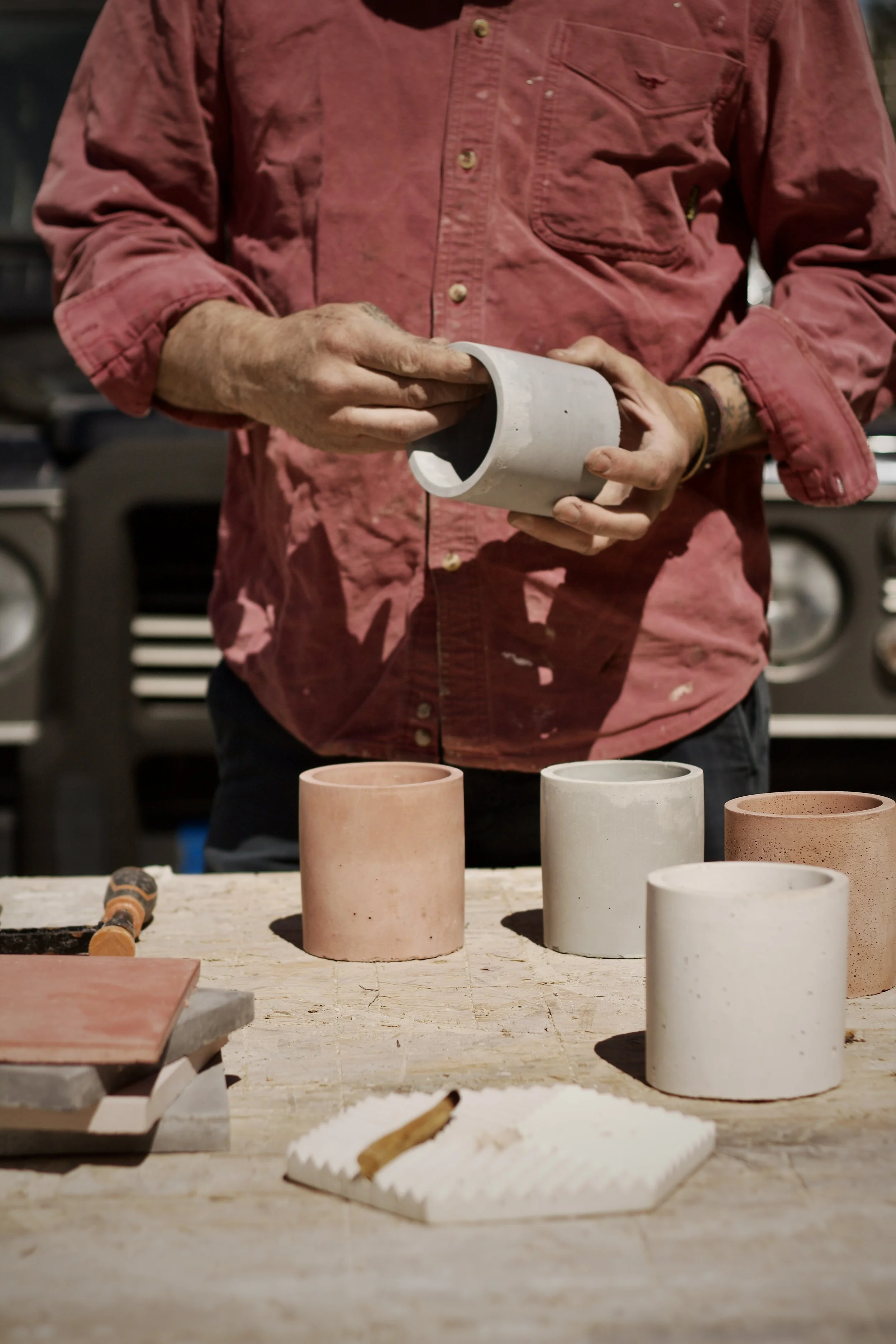 British-made concrete homeware with a smooth hand-finished surface