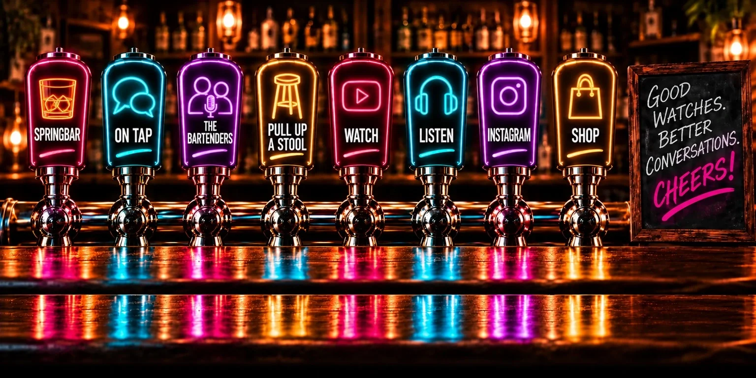 The Springbar Podcast navigation menu