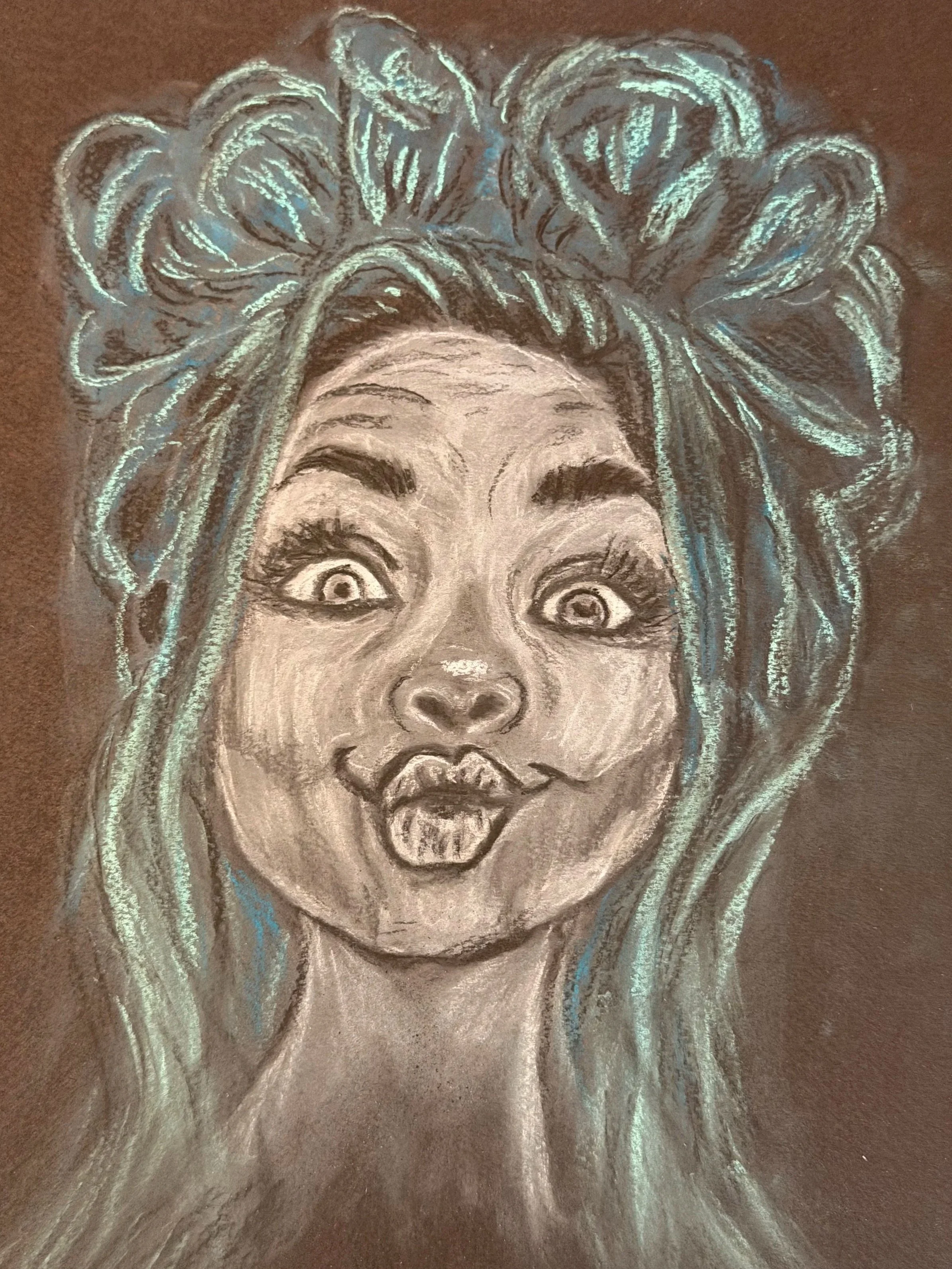 She Made the Face First