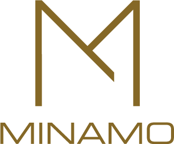 Logo Minamo in het goud