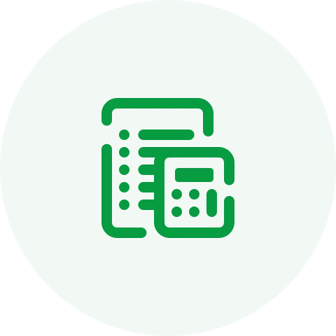 Groene cirkel met witte iconen van een tablet en een mobiele telefoon, symboliseert digitale communicatie of technologie.