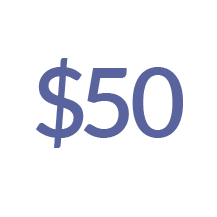 $50 donation amount