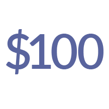 $100 donation amount