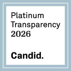 Design for a voting or certification label reading 'Platinum Transparency 2026, Candid.'