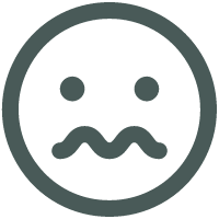 A distressed face icon