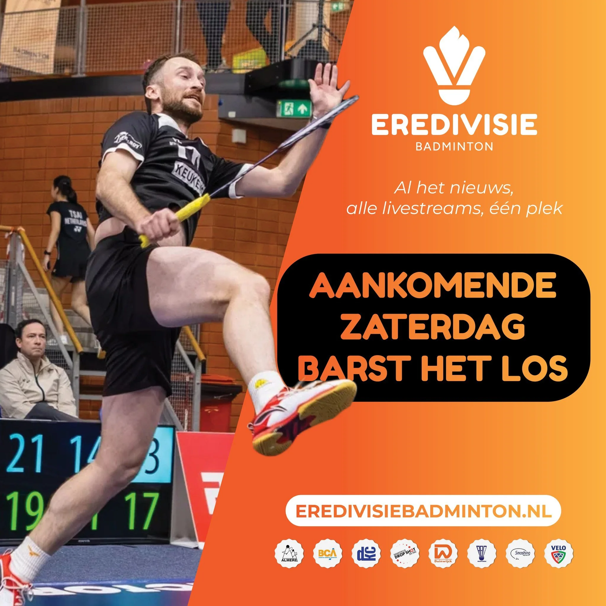 Aankomende zaterdag barst de Eredivisie los!

Speelronde 1 van het nieuwe badmintonseizoen levert meteen topaffiches op. Promovendus Velo trapt af tegen titelverdediger Duinwijck, terwijl bij 2dA Smashing oud-olympi&euml;r Robin Tabeling zijn eerste 