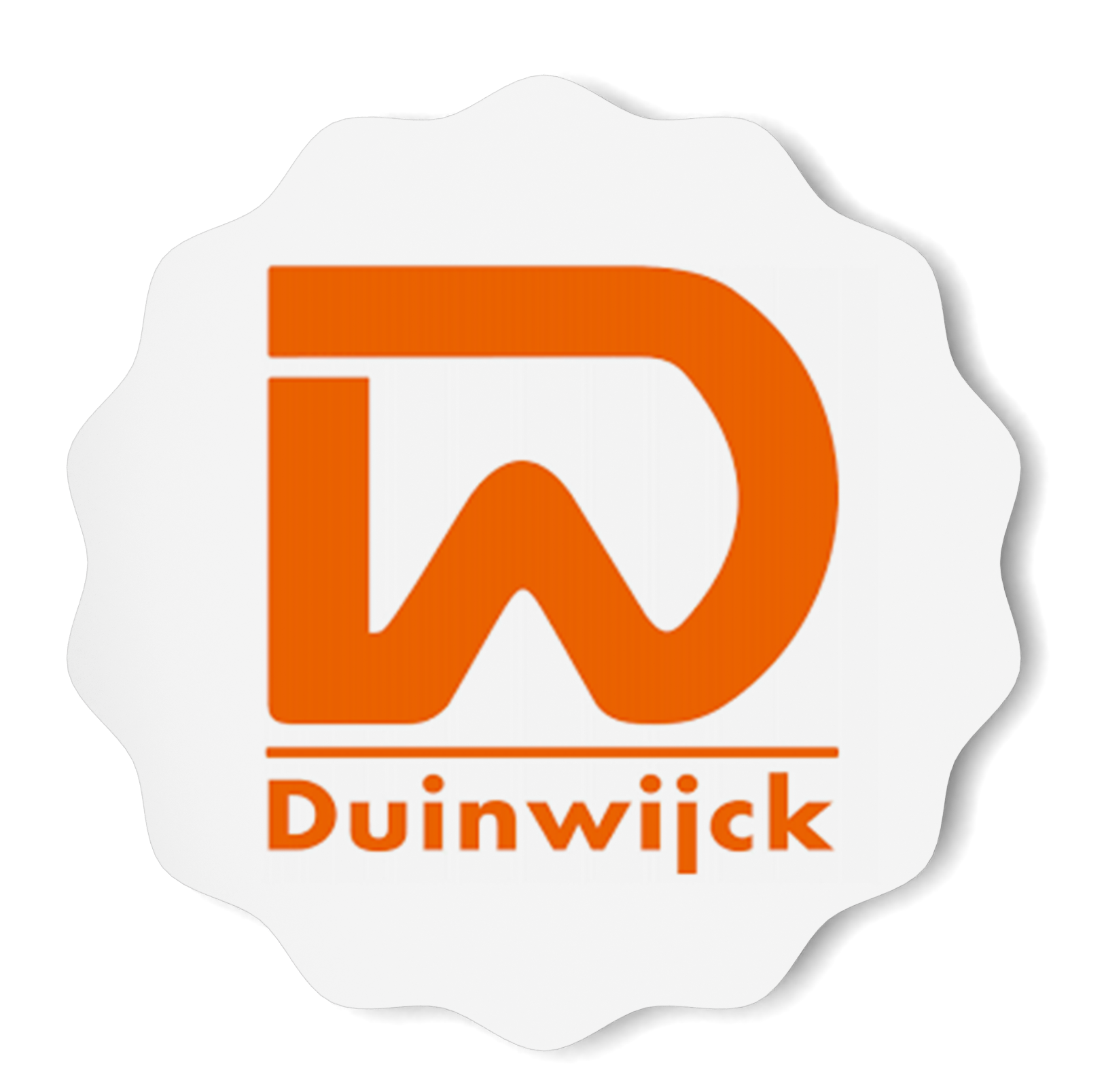 Logo van Duinwick met een grote oranje letter 'W' en de tekst 'Duinwick' eronder.