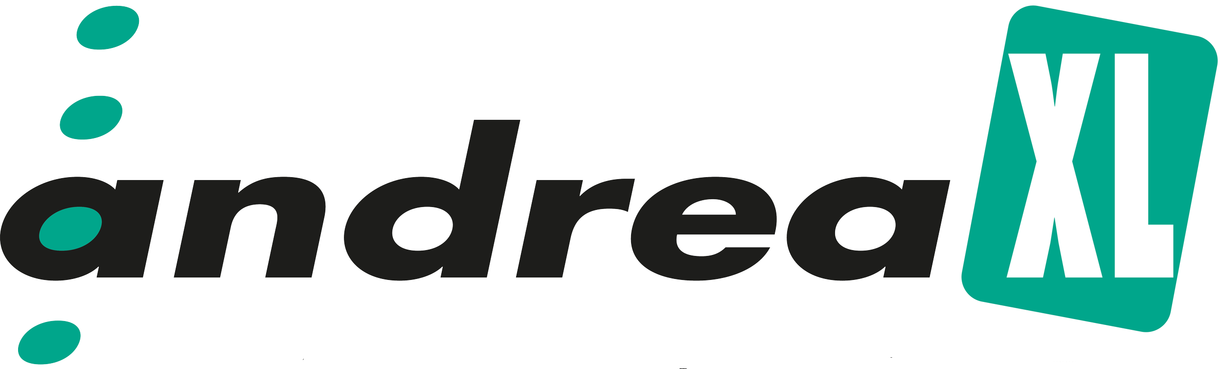 Logo van Andred XL, met de naam in zwarte letters en een groene rechthoek met witte letters 'XL' aan de rechterkant.