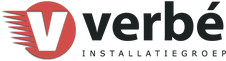 Logo van Verbé met de tekst in zwart en rood.