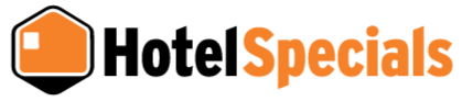 Een advertentie voor speciale aanbiedingen op een website, met een oranje en zwart kleurenschema.
