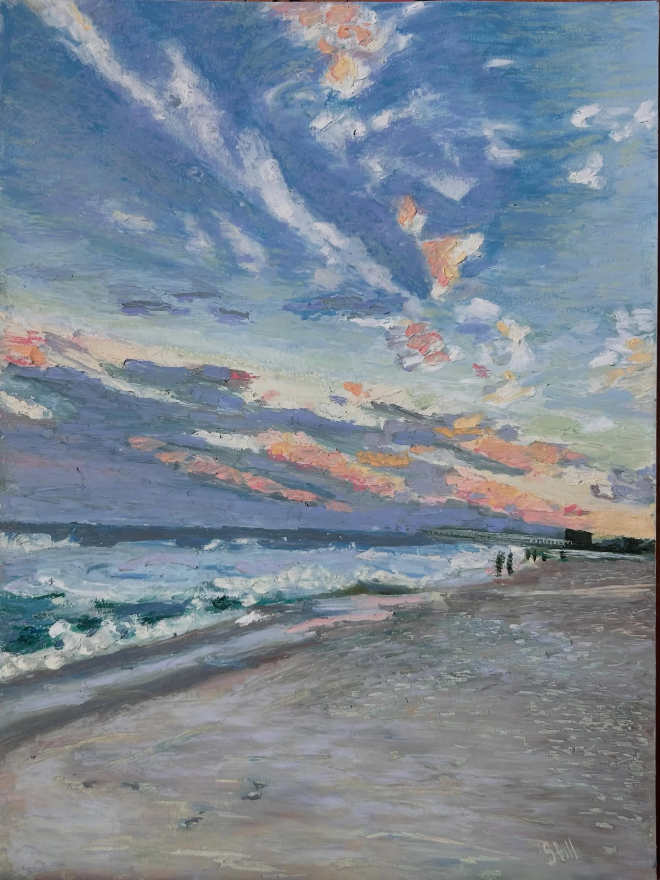 Bald Head Island, NC. Oil pastels.