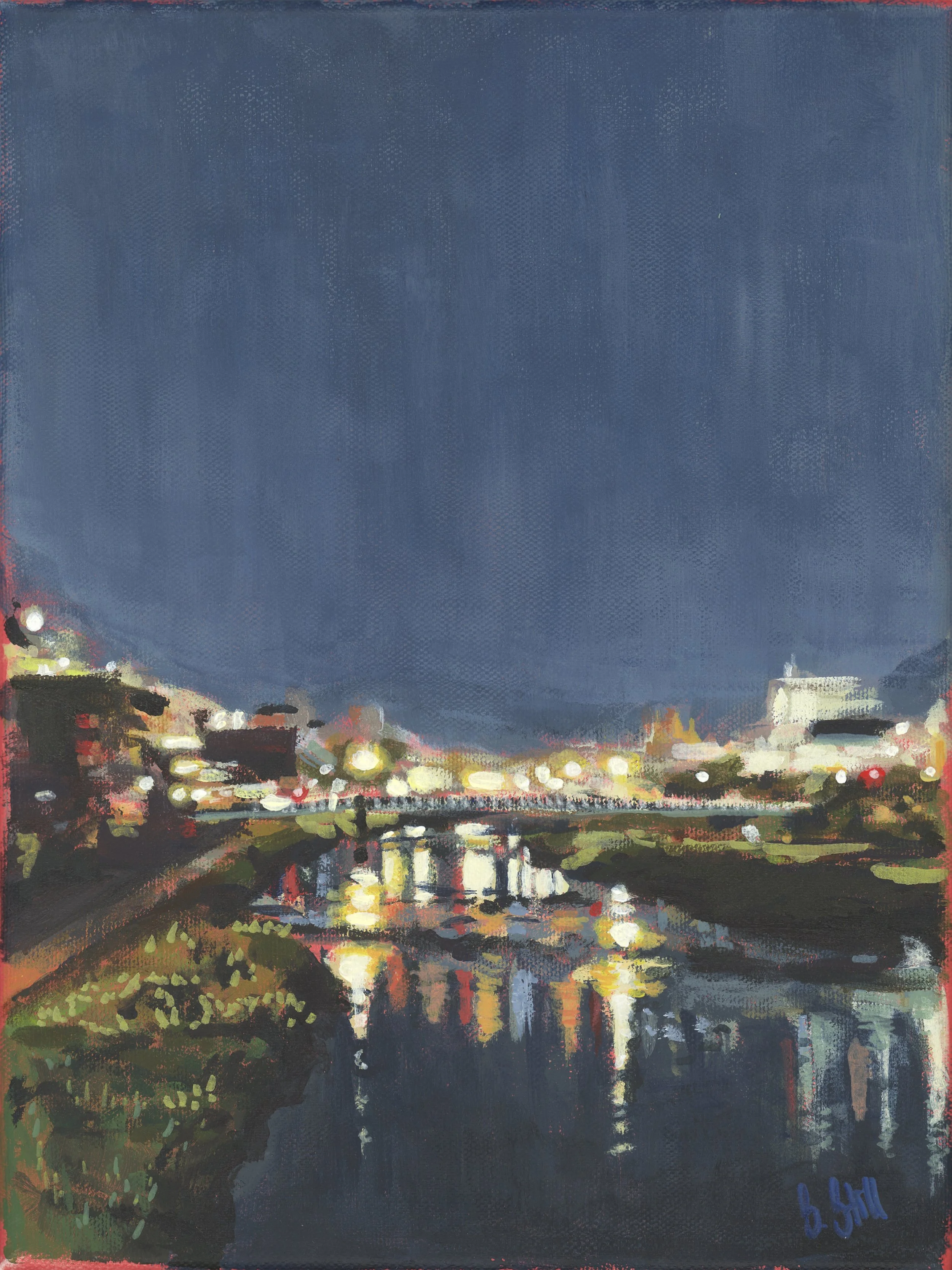 Kyoto Bridge - Original Unframed Acrylic on Canvas