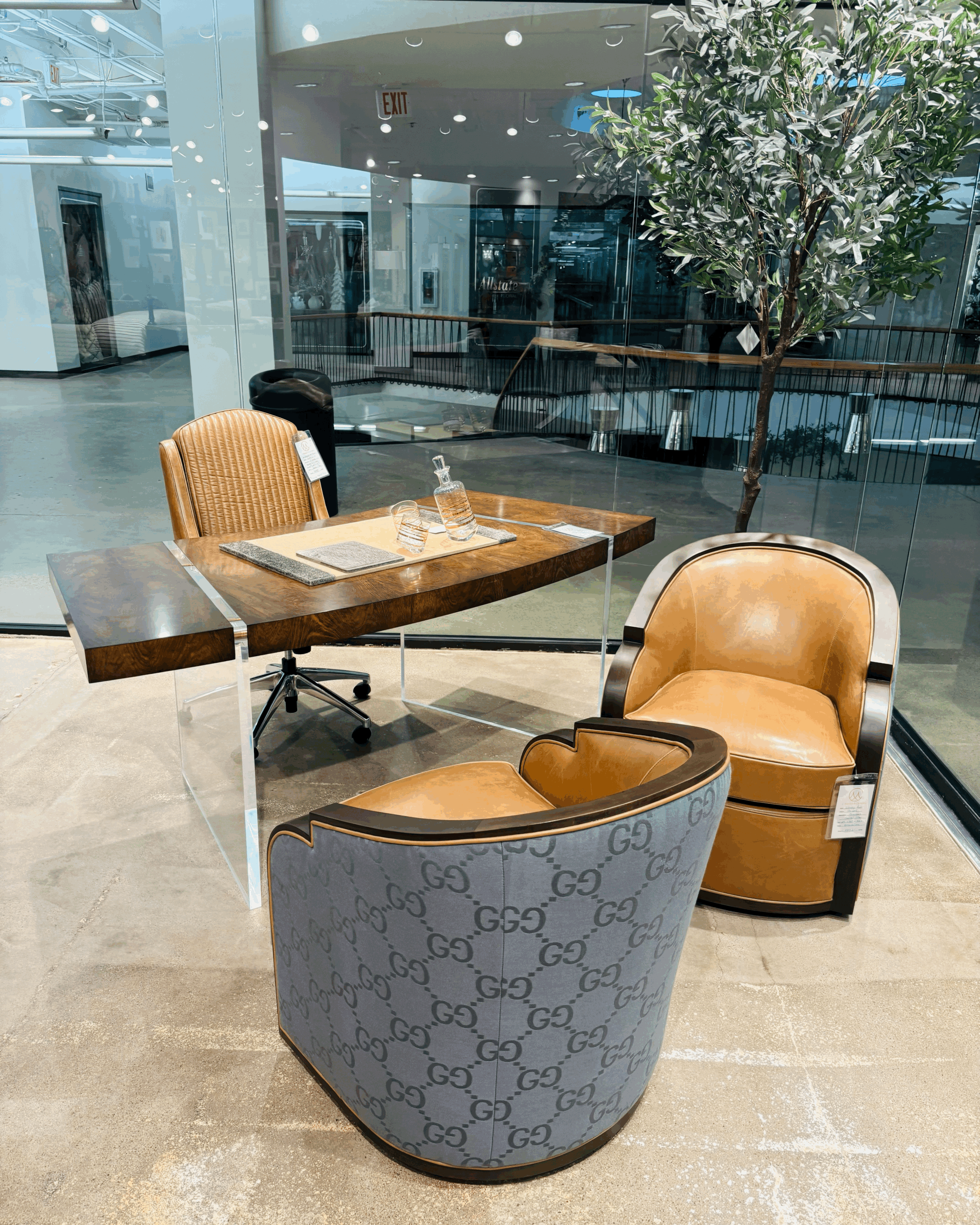 Gucci chairs made by C. Maddox & Company with Wesley Hall furniture