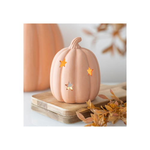 9cm Terracotta Pumpkin Tealight Holder