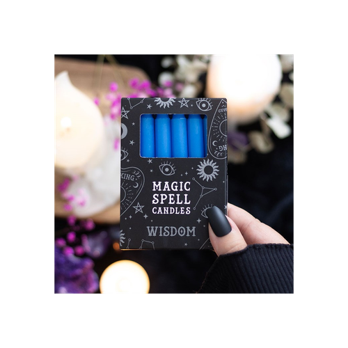 Blue 'Wisdom Spell Candles Set of 12