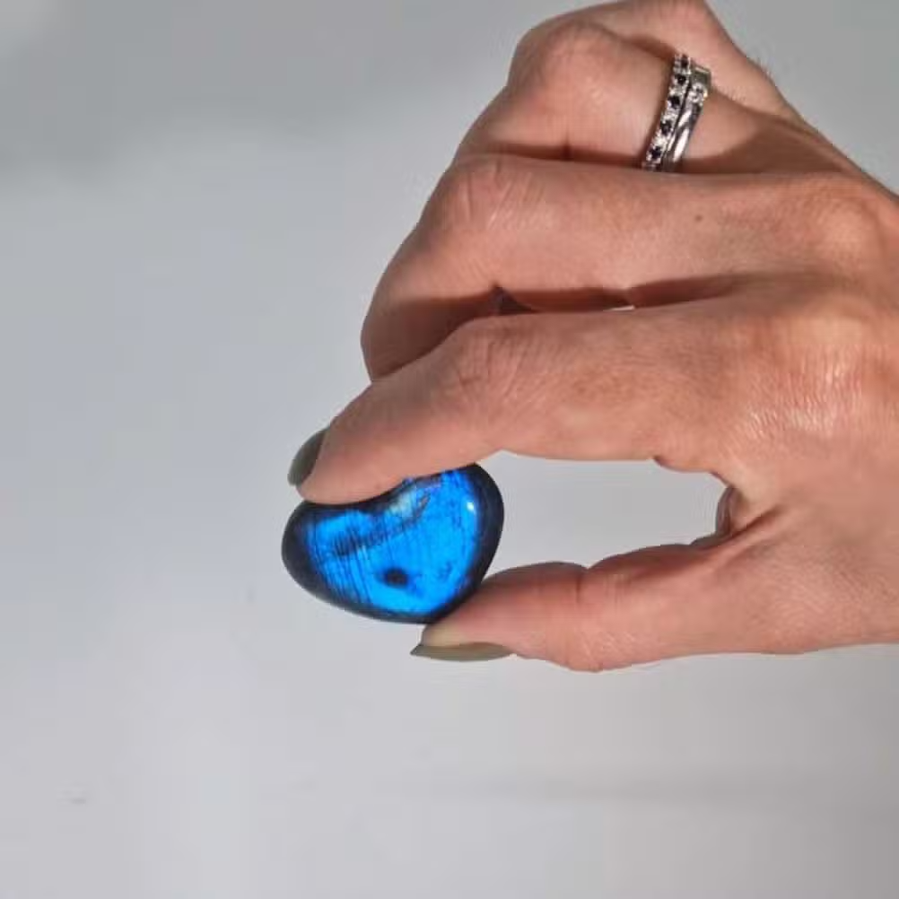 Madagascar Labradorite Hearts Stone