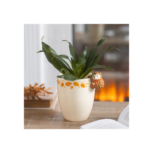 Autumn Plant Pot with Hedgehog