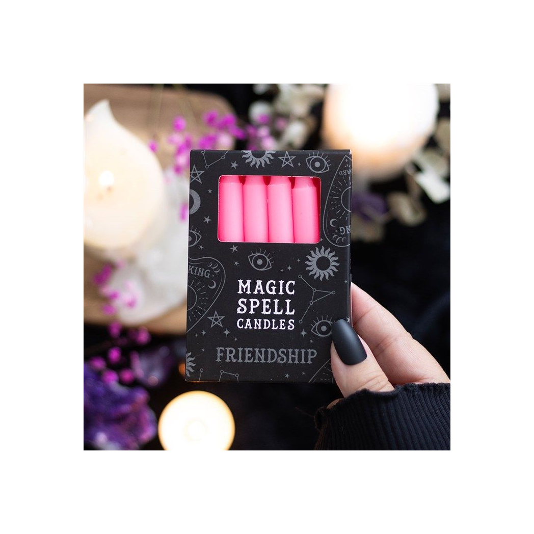 Pink 'Friendship Spell Candles Set of 12